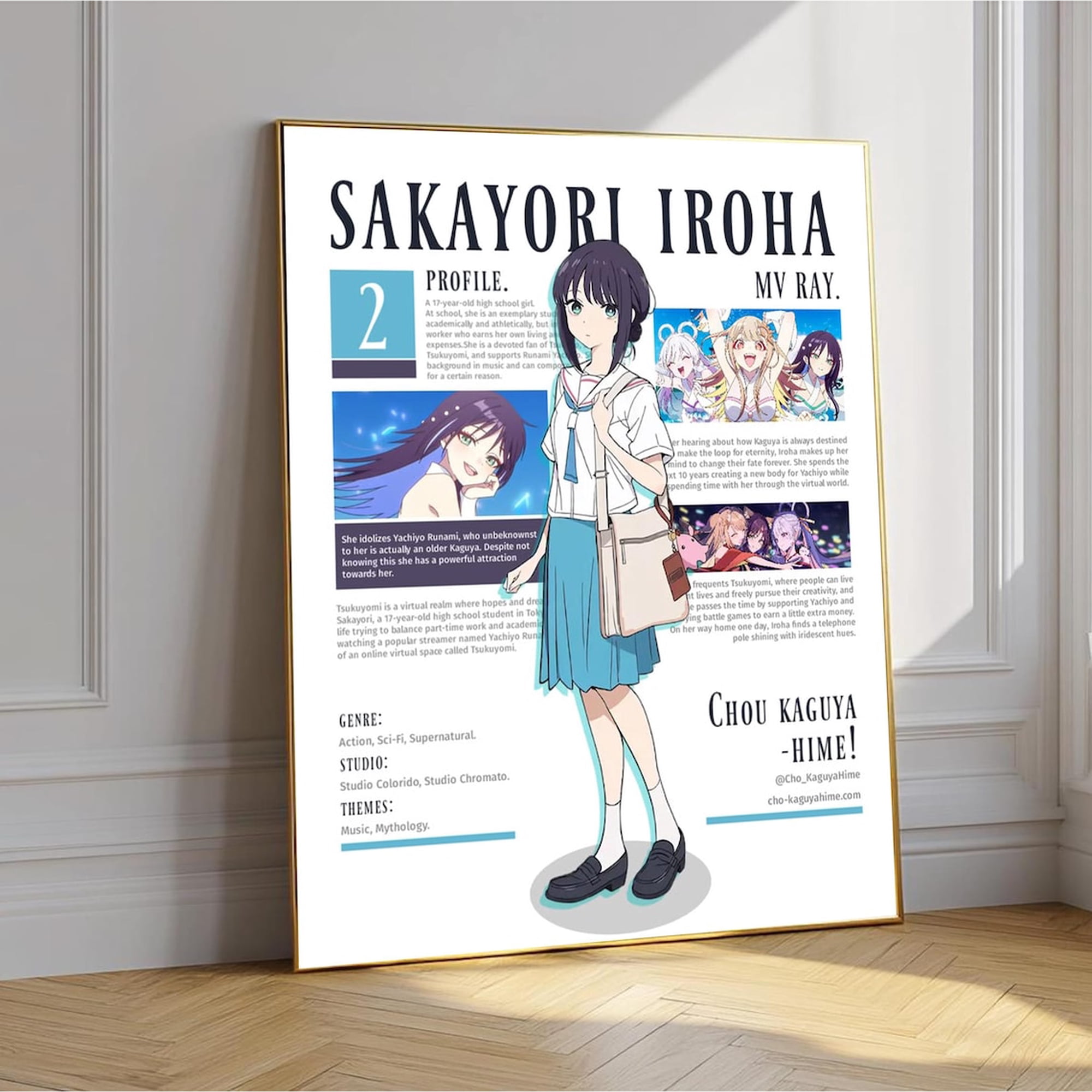 Cosmic Princess Kaguya Anime Poster Set, Iroha Sakayori Wall Art, Fantasy Manga Print, Japanese Anime Decor, Otaku Room Gift Unframed Size 24''x36'' GooGate