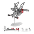 thumbnail image 3 of Aluminum Gray Rear Sets Footpegs Footrest For Honda CBR650R CB650R 2019-2023, 3 of 11