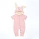 thumbnail image 2 of Body De Bebé Canastilla Onesies Para Niño Recién Nacido Orejas De Conejo Con Capucha Pantalones De Manga Corta Mameluco Mono Rosa Odeerbi LM103-2080, 2 of 9