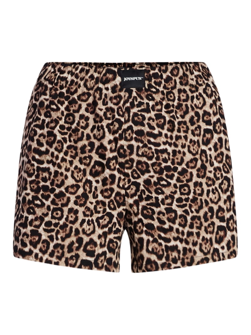 Joyspun Women's Woven Pajama Boxer Shorts, 3'' Inseam, Sizes XS-3X