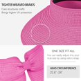 thumbnail image 4 of Sun Visor Hats for Women Wide Brim Straw Beach Hat Ponytail Open Top Packable Sun Hat Women Foldable Summer Travel Beach Hats for Women, 4 of 11
