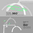 thumbnail image 4 of GEN’C BÉAUTY Half Moon Lash Light for Eyelash Extensions — Dimmable Lash Lamp for Eyelash Tech with Tool Tray & Phone Holder, Height-Adjustable 360° Rotatable (White), 4 of 5