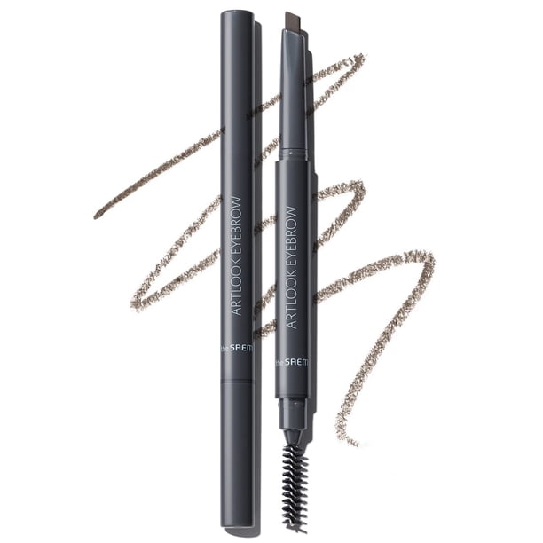 Lápiz definidor de cejas THESAEM Artlook 02 Deep Brown con pincel