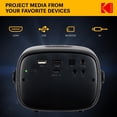 thumbnail image 5 of KODAK FLIK X2 Mini proyector Pico | Proyector portátil de 100 pulgadas con control remoto, altavoces y asa de transporte reproduce películas, TV y juegos | Compatible con HDMI, USB, AV, MicroSD, Smart, 5 of 5