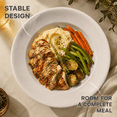 thumbnail image 2 of Homienly Reusable Dinner Plates, 8 Pack 11 Inch Large Dinner Plates, Reusable, Microwave and Dishwasher Safe, Beige, 2 of 6