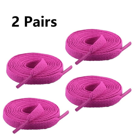 Estbridge 2 Pair Flat Shoe laces Wide Shoelaces for Athletic Running Sneakers Shoes Boot Strings Layer Shoe Laces for Sneakers Thick Flat Sneakers Shoelaces