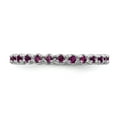 thumbnail image 4 of 925 Sterling Silver Stackable Expressions Rhodolite Garnet Ring Size: 6; for Adults and Teens; for Women and Men, 4 of 5
