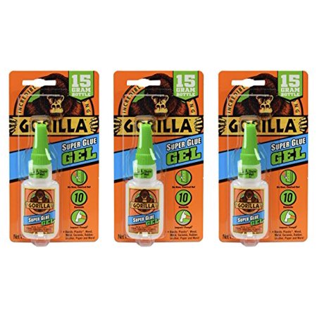 Gorilla 7600101-3 Super Glue Gel (3 Pack), 15 g