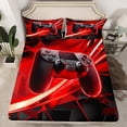 thumbnail image 2 of Castle Fairy Kids Boys Gamer Gamepads Queen Sheet Sets,Abstract Geometric Bed Set, 2 of 7
