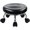 Black, variant on Roller Seat PU Leather Foot Stool Low Rolling Stool 360? Step Stool