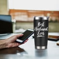 thumbnail image 5 of Best Husband Tumbler Gifts for Husband From Wife Valentines Day Gifts for Him Husband Birthday Gift, Happy Bday Valentine Presents for Him Men - Best Husband Ever Wine Cup Gift with Lid Straw 20oz, 5 of 6