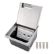thumbnail image 2 of Kit De Toma De Corriente Empotrada En El Piso, Caja De Cubierta Compacta De Acero Inoxidable Y Toma De Receptáculo De Piso A Prueba De Polvo Para PC Para Azulejos, 2 of 7