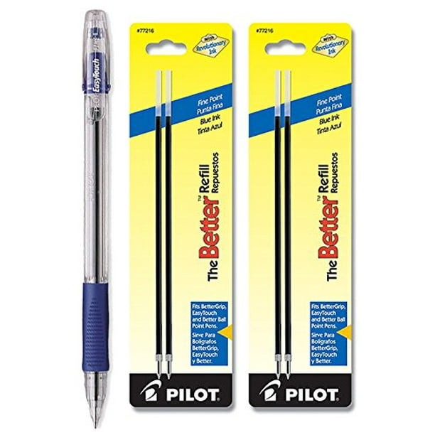 Pilot EasyTouch Ball Point Stick Pens, Fine Point, Blue Ink 1 Pen & 4