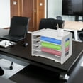 thumbnail image 4 of Stackable Letter Tray Office Desk Paper Document Organizer File Trays 5-Layers, 4 of 12