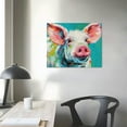 thumbnail image 3 of ARISTURING  Brightly Painted Pig Canvas Wall Art,  Multi-Color, 3 of 4