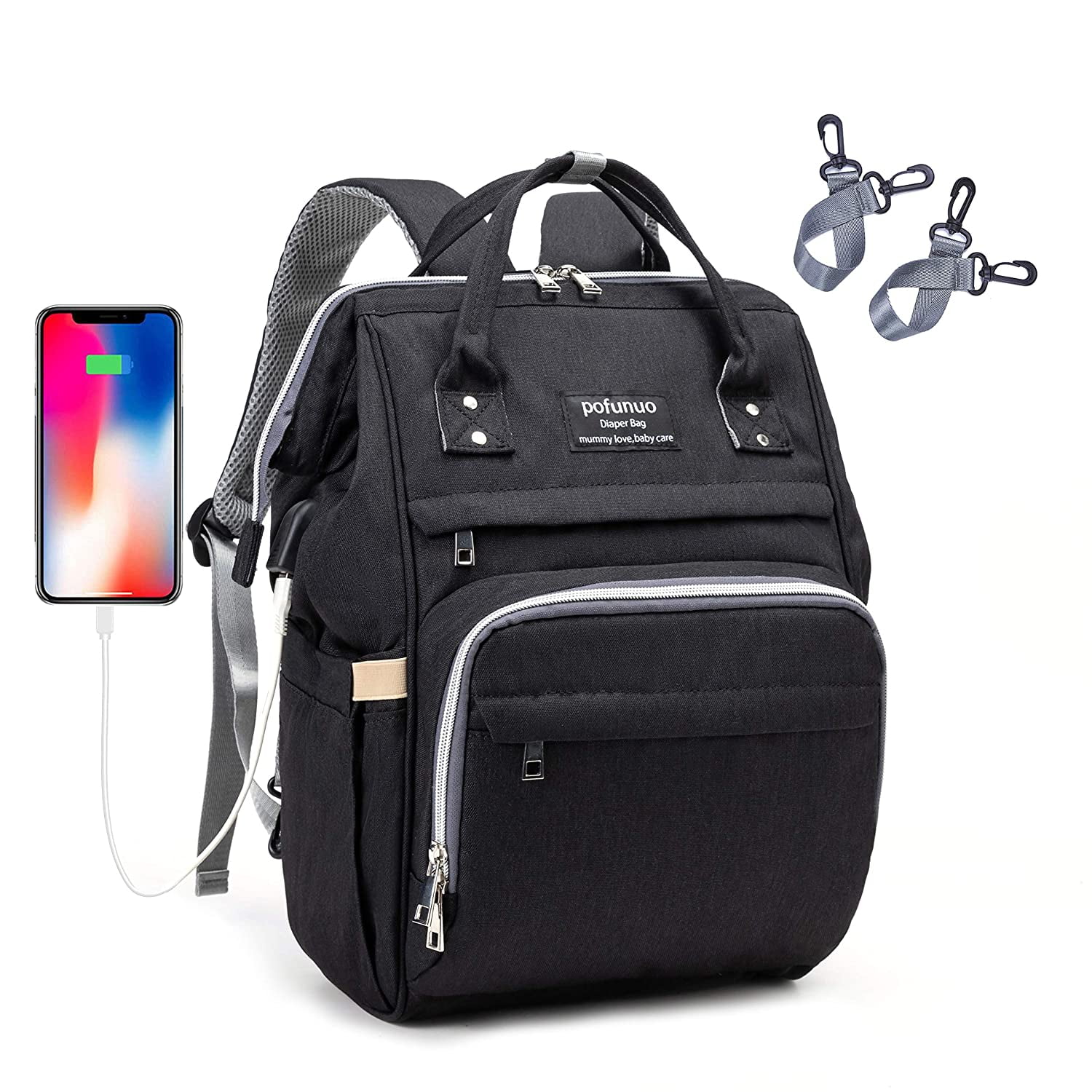 Diaper Bag Backpack Multifunctional Travel Backpack with Builtin USB
