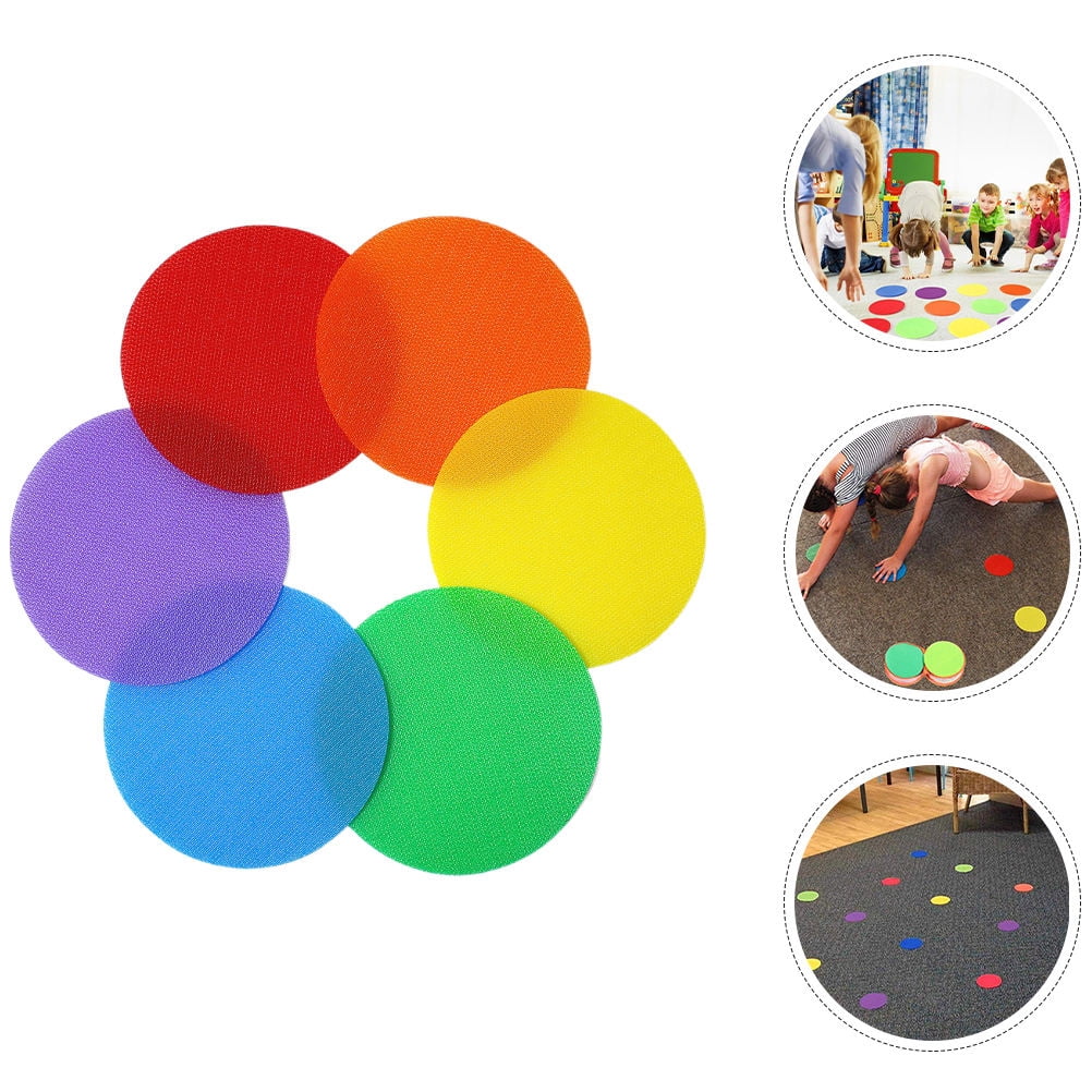 FONDOTIN 1Set Round Shape Carpet Marker Multi Color Flat Spot Markers Floor Markers for Training and Home Decoration