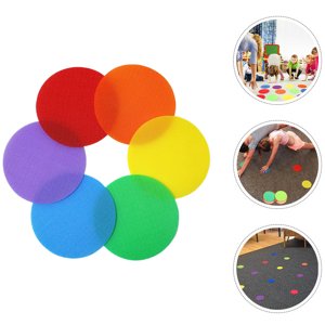 FONDOTIN 1Set Round Shape Carpet Marker Multi Color Flat Spot Markers Floor Markers for Training and Home Decoration