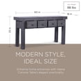 thumbnail image 5 of Maven Lane Veena Handmade Heritage Wooden Console Table, Grey Distressed Finish, 5 of 6