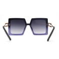 thumbnail image 4 of Womens Luxury Designer Square Butterfly Chic Sunglasses Matte Black Blue Smoke, 4 of 4