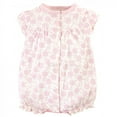 thumbnail image 2 of Touched by Nature Baby Girl Organic Cotton Rompers 3pk, Pink Rose, 12-18 Months, 2 of 4