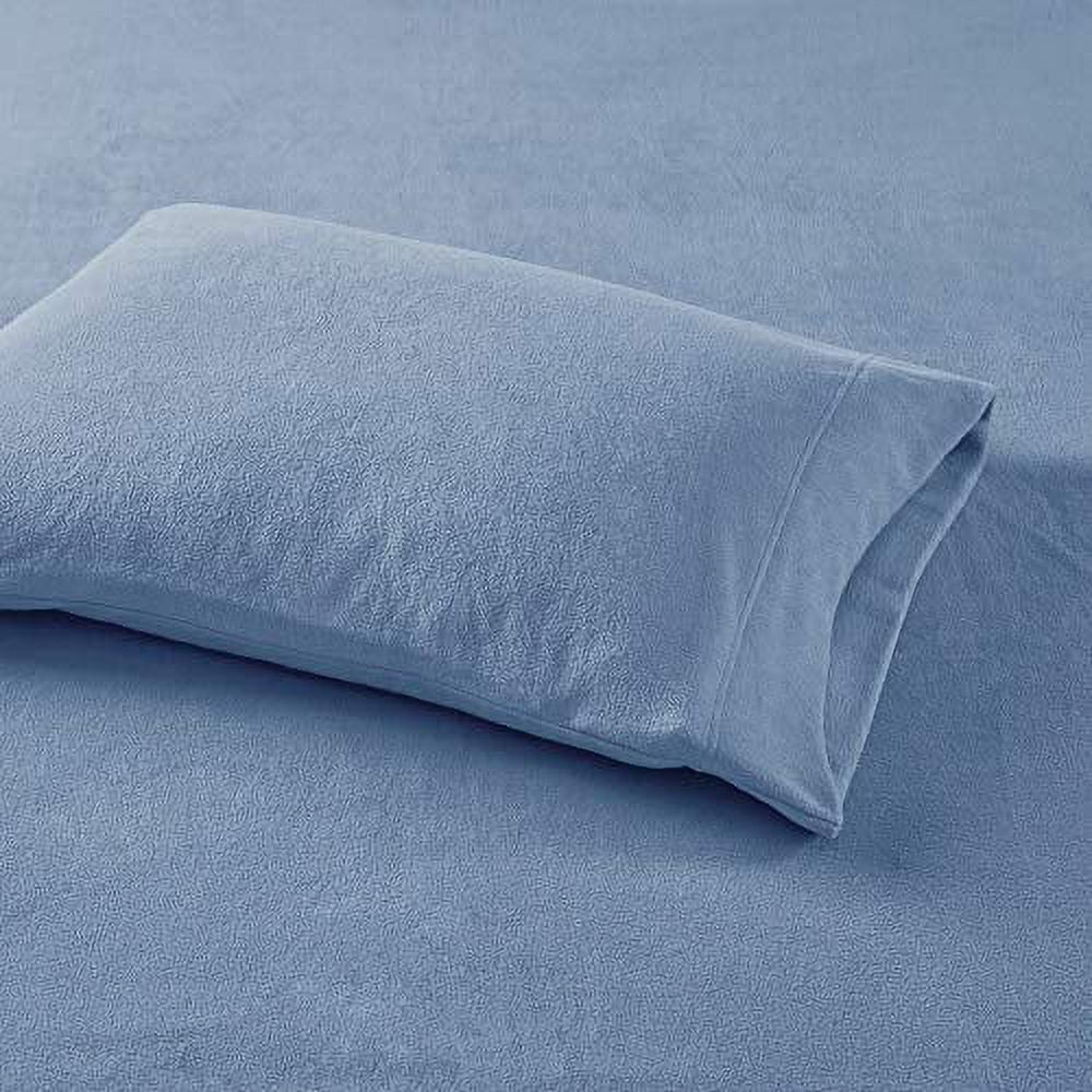 Comfort Classics Micro Fleece 3 Piece Blue Sheet Set, Twin-XL