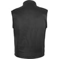 thumbnail image 2 of Defy SOA Cowhide Leather Vest, Biker Collar Style Jacket with Pockets, Black, S, 2 of 5