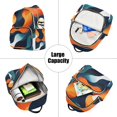 thumbnail image 5 of FORMRS Mini Backpack Purse for Women Travel Daypack Casual Shoulder Bag, Green Abstract Wavy, 5 of 7
