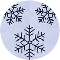 thumbnail image 1 of Ahgly Company Machine Washable Indoor Round Transitional Lavender Blue Area Rugs, 4' Round, 1 of 7