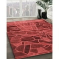 thumbnail image 3 of Ahgly Company Machine Washable Indoor Round Transitional Red Area Rugs, 8' Round, 3 of 7