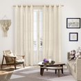 thumbnail image 2 of Cortinas YoungStex de lino semitransparente, 213 x 213 cm, 2 paneles, color crema, 2 of 9