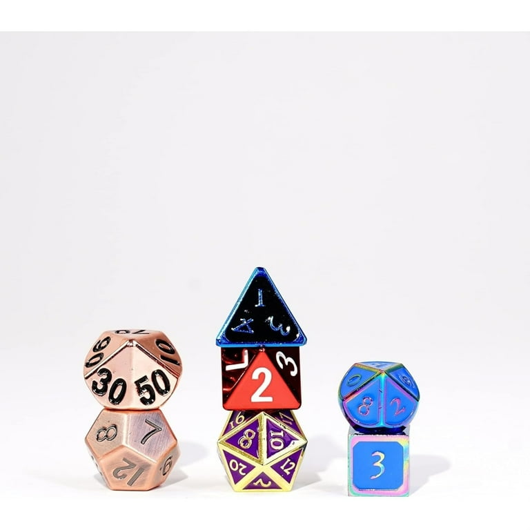 FanRoll by Metallic Dice Games Misfit Metals, Bag of DND Dice, Role Playing Game Dice Accessories for Dungeons and Dragons FanRoll by Metallic Dice Games Misfit Metals, Bag of DND Dice, Role Playing Game Dice Accessories for Dungeons and Dragons