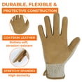 thumbnail image 4 of HANDLANDY Leather Gardening Gloves for Women, Breathable Ladies Leather Garden Yard Gloves Best Gift for Gardeners, 4 of 7