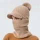 thumbnail image 1 of RV Gorro de Invierno para Mujer, Gorro con Bufanda siamesa, Gorros de Punto cálidos a Prueba de Viento, Caqui Rojo Verde, 1 of 1