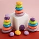 thumbnail image 4 of Bloques de equilibrio de madera, 1 juego de bloques de construcción de piedras apilables de colores 21 Piezas, 4 of 9