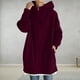 thumbnail image 1 of Puntoco Sudadera con capucha de color sólido para mujer Sudaderas de manga larga con cremallera Abrigo largo Tops con bolsillos Liquidación Puntoco Puntoco-4148, 1 of 9