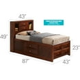 thumbnail image 2 of Glory Furniture Marilla G1550G-TSB3 Twin Storage Bed , Cherry, 2 of 7