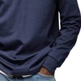 thumbnail image 4 of Long Sleeve Workout Tops Men Solid Color Casual Button Half-Cardigan Lapel Top for All Season Casual Wear, 4 of 4