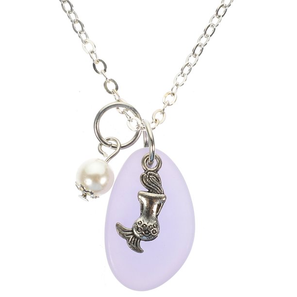 KAKOWELY Collar con temática marina, colgante de perla estilo playa, regalo para mujeres y niñas.