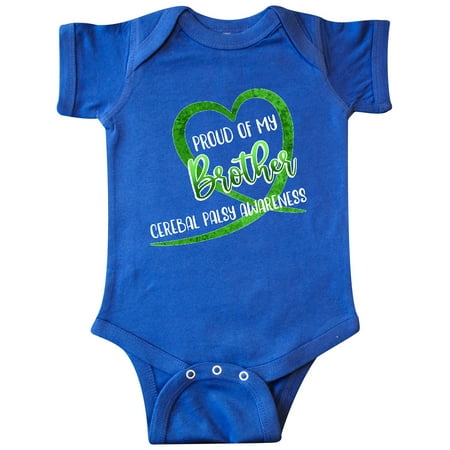 

Inktastic Proud of my Brother Cerebral Palsy Awareness Heart Ribbon Gift Baby Boy or Baby Girl Bodysuit