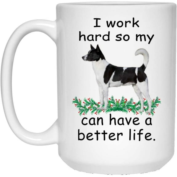 Funny Saying Gifts Canaan Dog Black White Can Live Better So My Dog Can Have A Better Christmas 2022 Gift Cute Coffee Mug Ceramic White 15oz