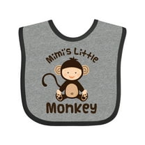 Inktastic Mimi Little Monkey Grandchild Boys or Girls Baby Bib