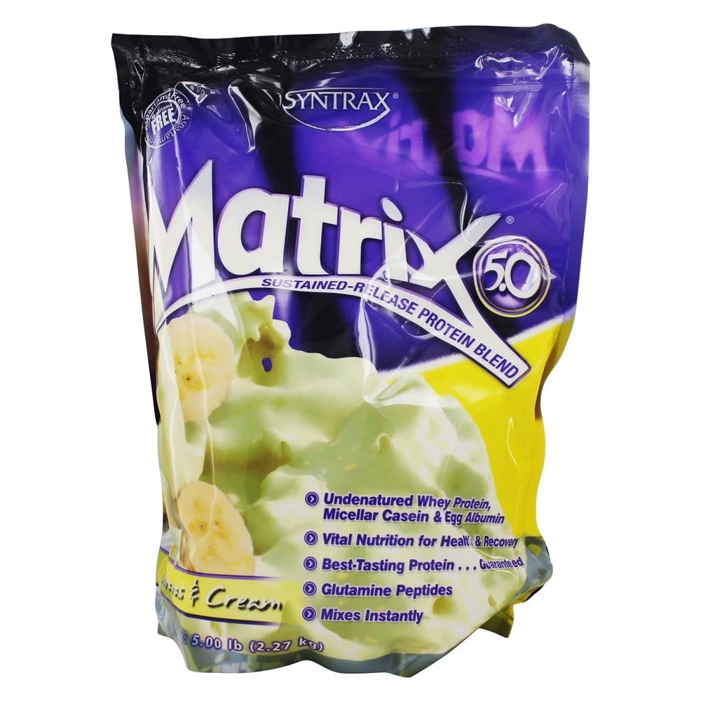 Syntrax - Matrix 5.0 Sustained-Release Protein Blend Bananas & Cream ...