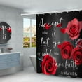 thumbnail image 6 of Marble Rules Shower Curtain Sets for Bathroom Decor, 72x72 Inches with Rugs and Accessories, Waterproof Machine Washable Bath Curtain… (Curtain Set-Relax), 6 of 9
