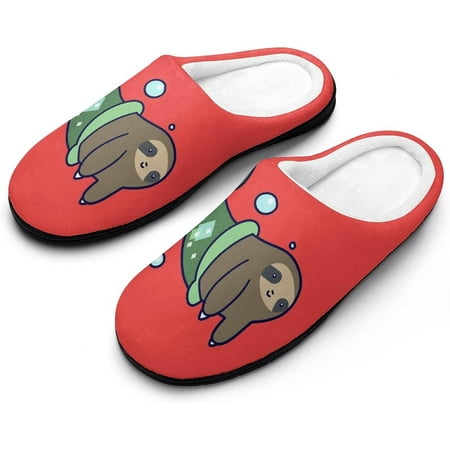 

Mermaid Sloth Women s Cotton Slippers Funny Printed Non Skid Rubber Soles