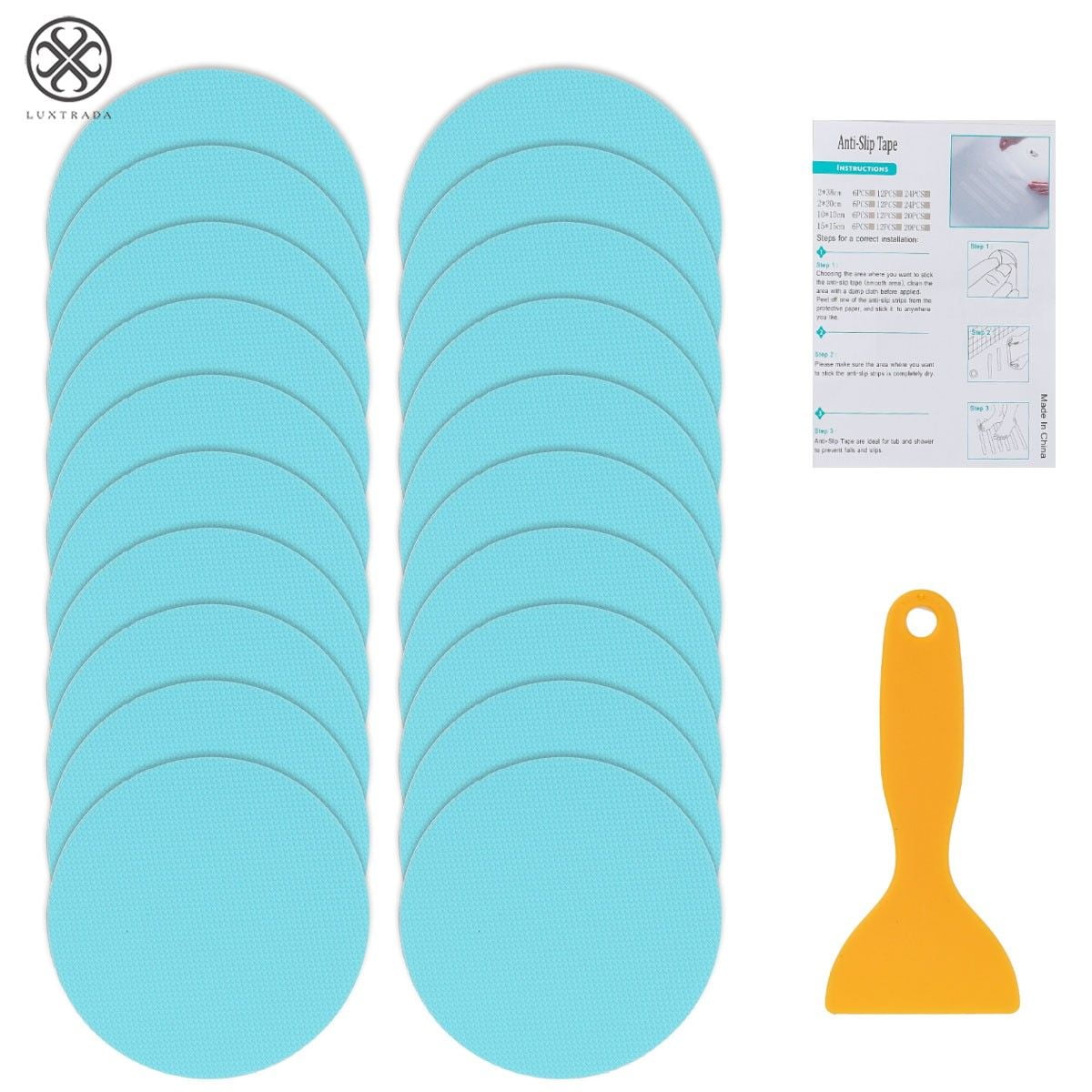 Luxtrada 20 PCS NonSlip Bathtub Stickers Bathtub AntiSlip Stickers