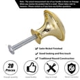 thumbnail image 6 of Lohoms Door Knobs, 2-Piece Stainless Steel Cabinet Pulls, Brushed Nickel Drawer Handles with Screws, Gold, 6 of 11