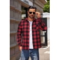 thumbnail image 6 of COOFANDY Men's Flannel Shirts Long Sleeve Button Down Plaid Shirt Lightweight Christmas Shirt Jacket, 6 of 6