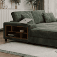 thumbnail image 5 of Newboti Furniture Convertible Combination Sofa, Corduroy Fabric, Fluffy Modern Sleeper Sofa Chair, Oversized Combination Living Room Double Lounge Chair, Green 07114, 5 of 9