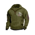 thumbnail image 1 of DPTALR Homme Casual Patchwork Pull Manches Longues Stand Col Fermeture Éclair Blouse, 1 of 4